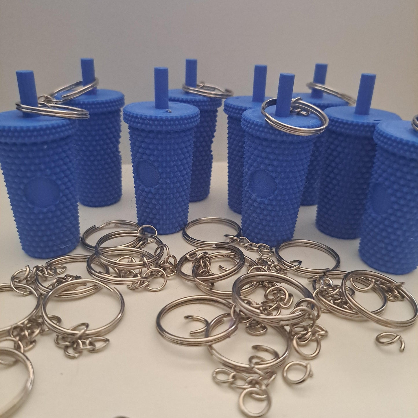 Matte Blue Coffee Cup Key Chain - Nu Kustomz llc