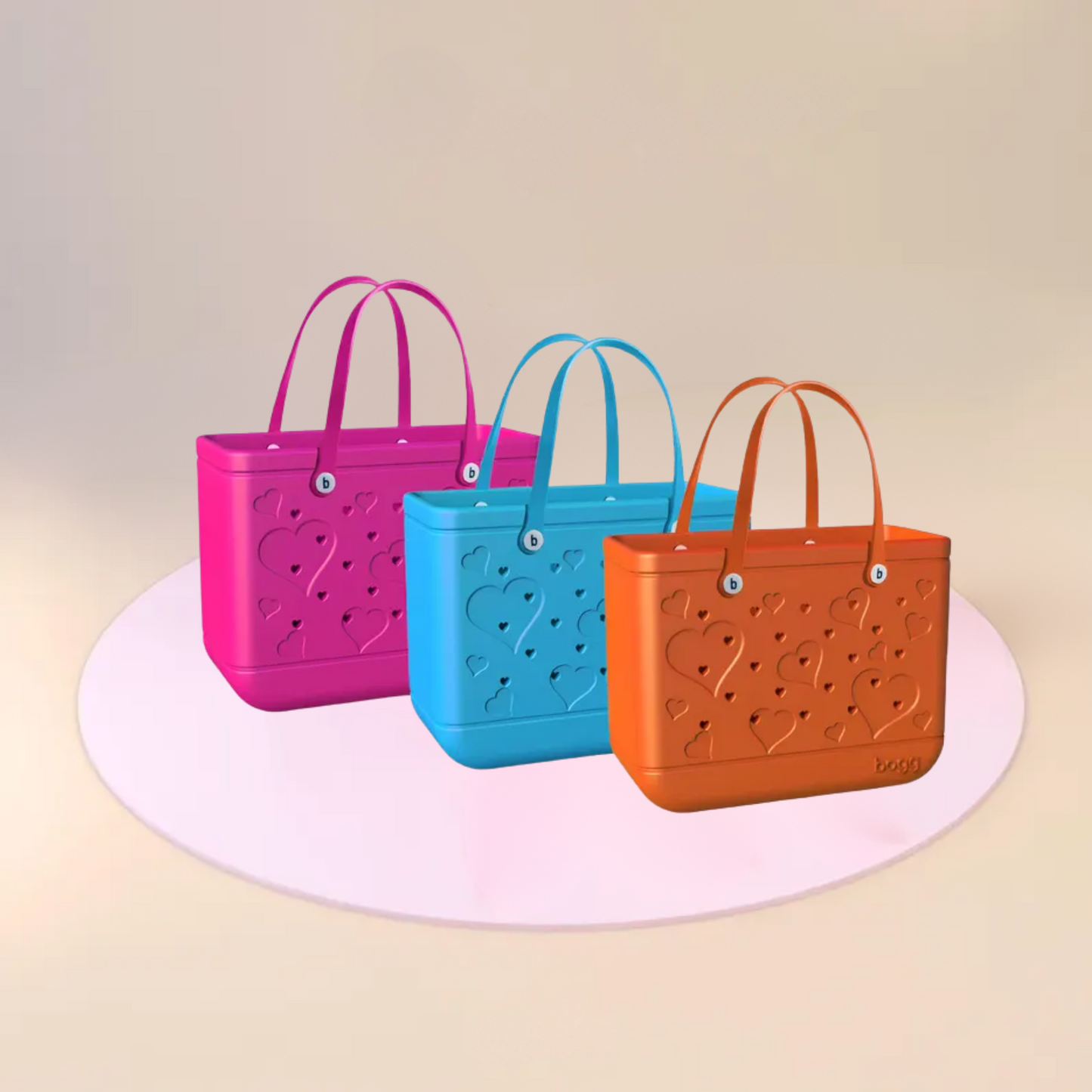 Mini Love Heart Embossed Tote Bag Keychain – 3D Printed Heart Charm Bag, Cute Gift Idea for Any Occasion