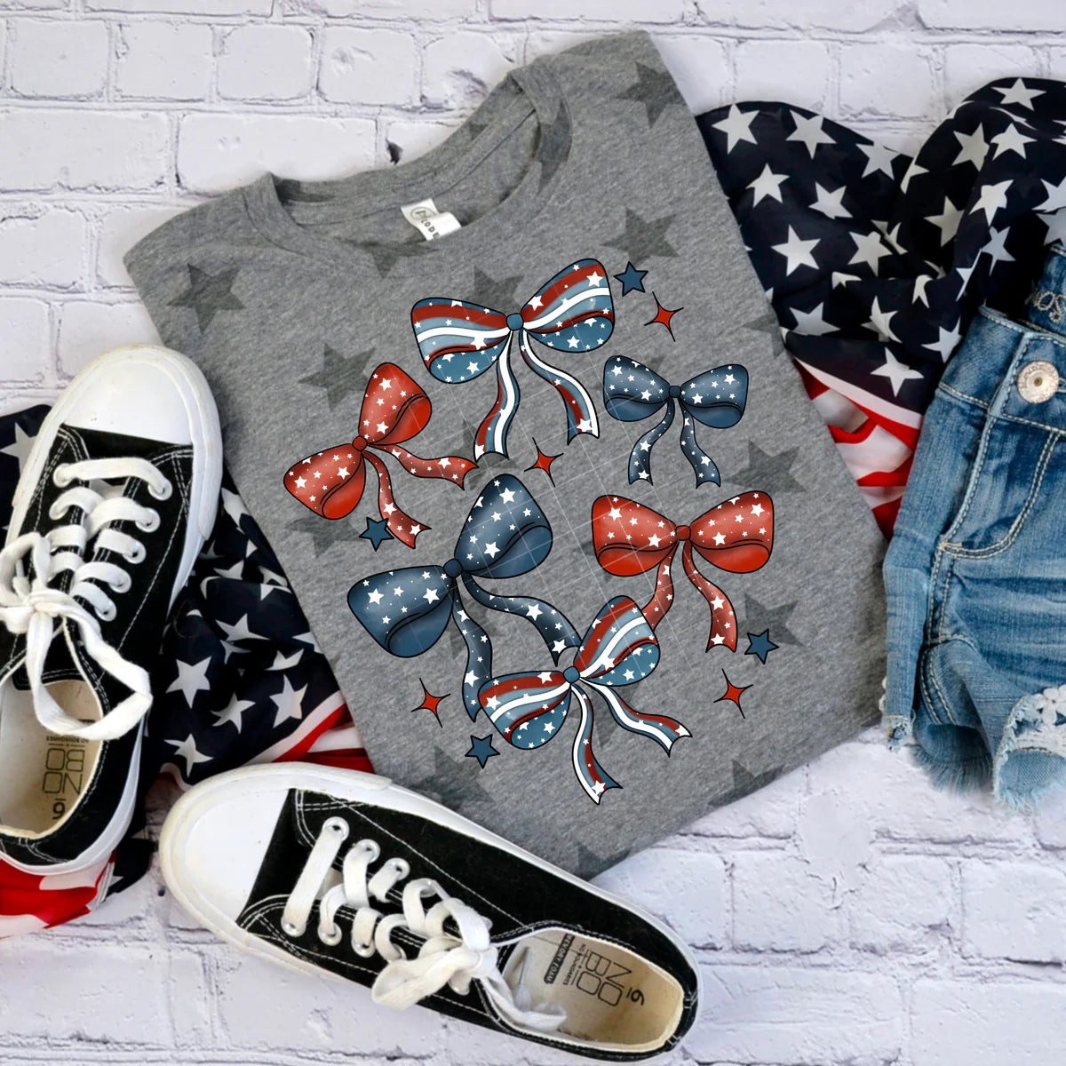 RTS*JULY 4TH COLLAGE* GLITTER CLEAR FILM SCREENPRINT TRANSFER