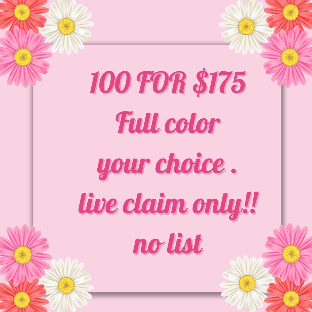 TIKTOK Live Sale ONLY NO LIST. MUST JOIN LIVE TO CLAIM 100 FOR $175