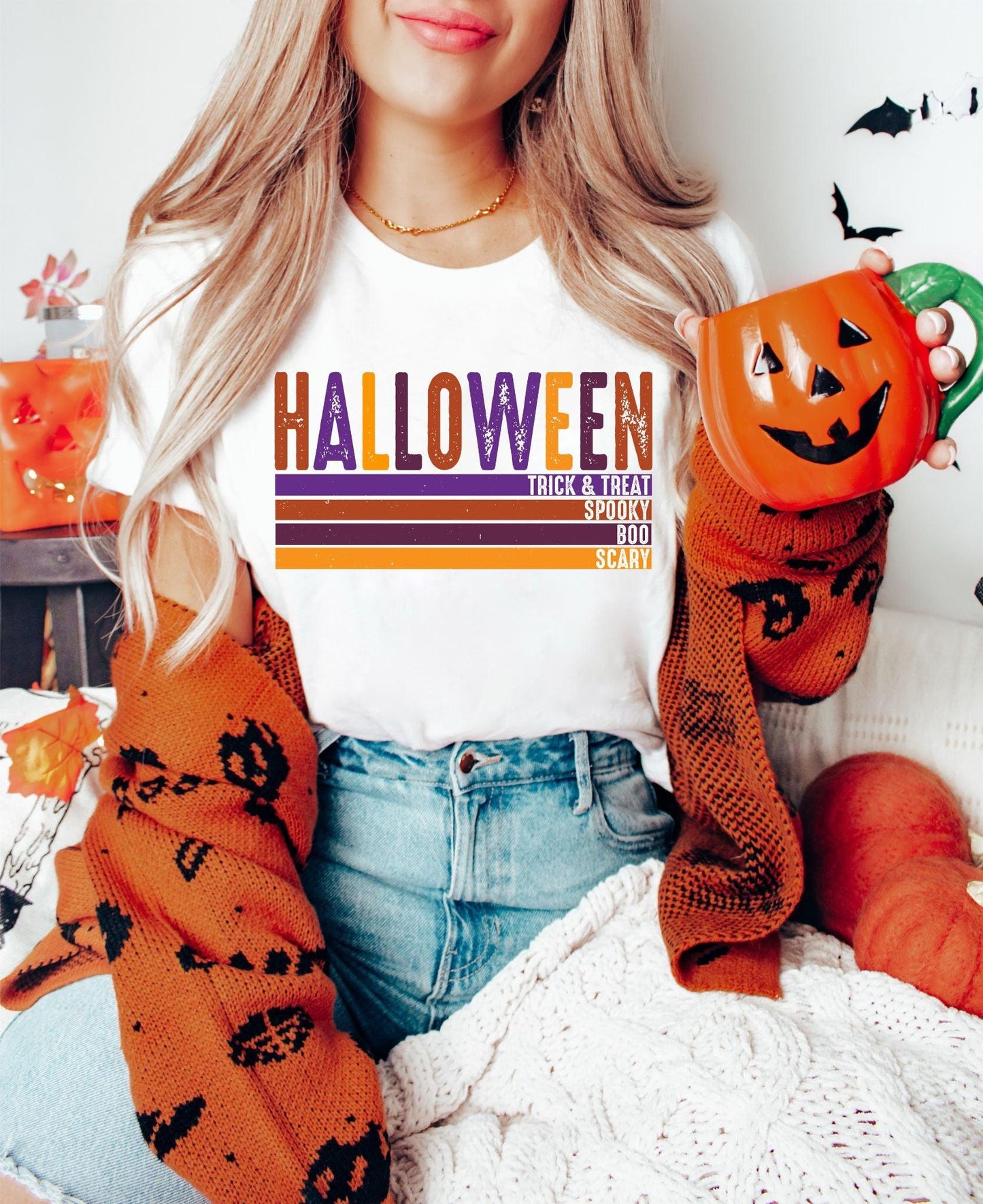 RTS ** RETRO HALLOWEEN ** MATTE THIN CLEAR FILM SCREEN PRINT TRANSFER - Nu Kustomz llc