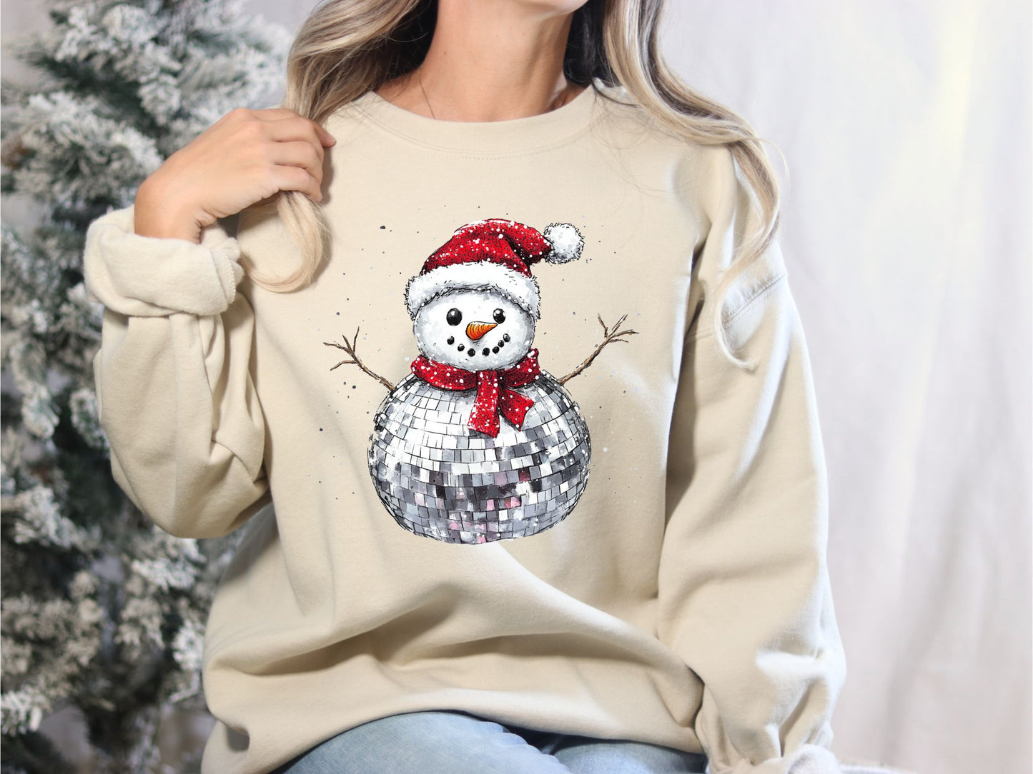 RTS* DISCO SNOWMAN* GLITTER CLEAR FILM SCREEN PRINT