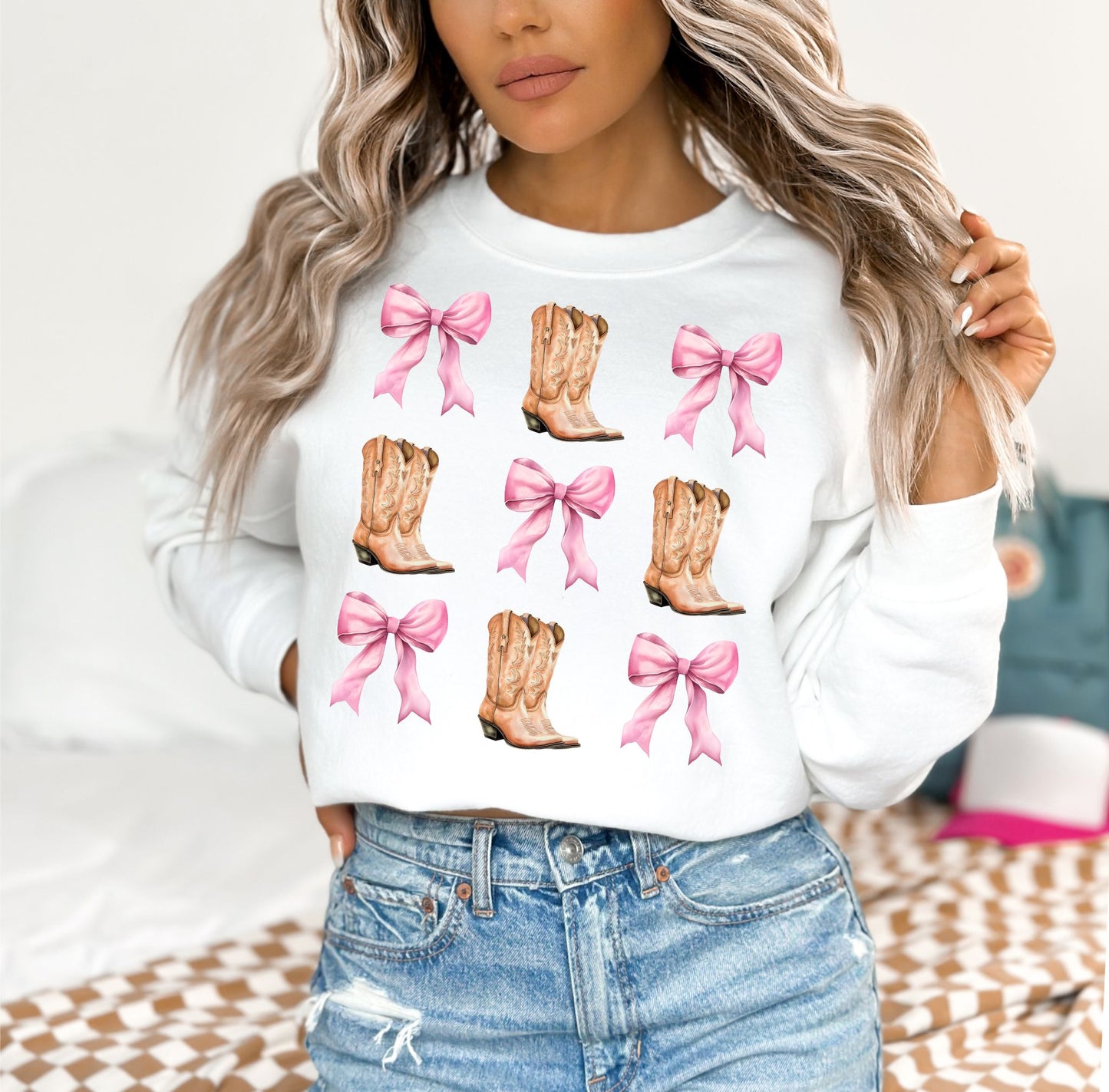 RTS* COW GIRL COQUETTE * GLITTER CLEAR FILM SCREEN PRINT