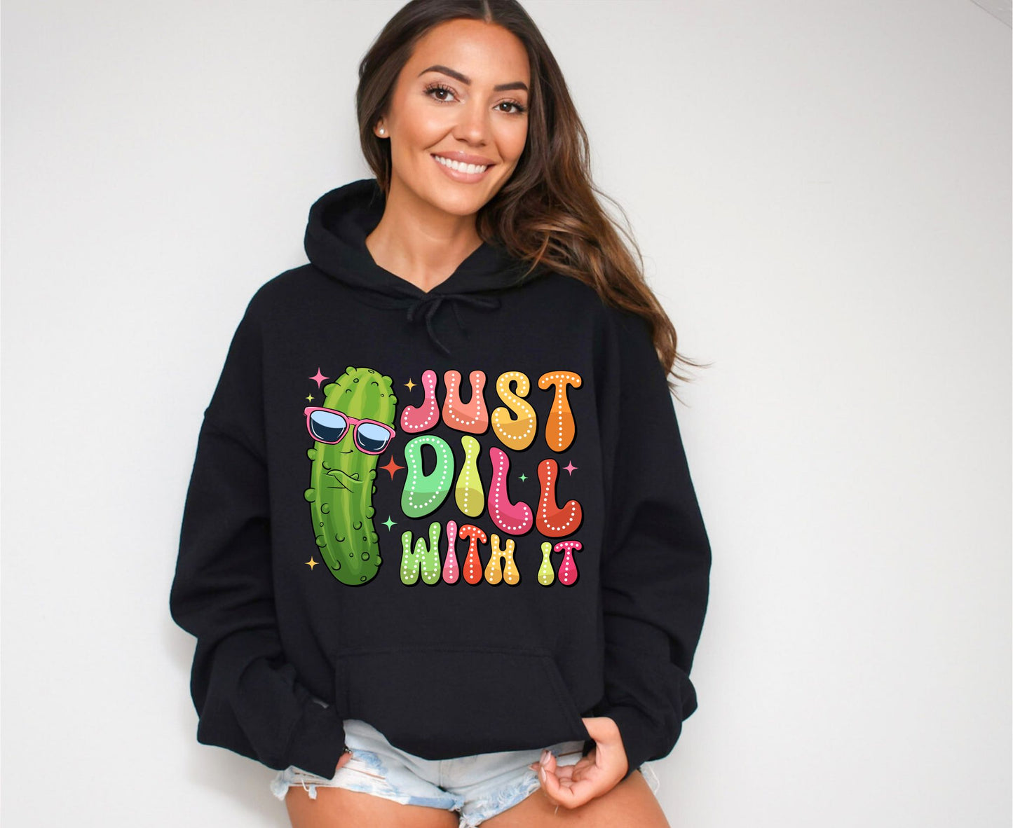 RTS*JUST DILL WITH IT* GLITTER CLEAR FILM SCREEN PRINT TRANSFER