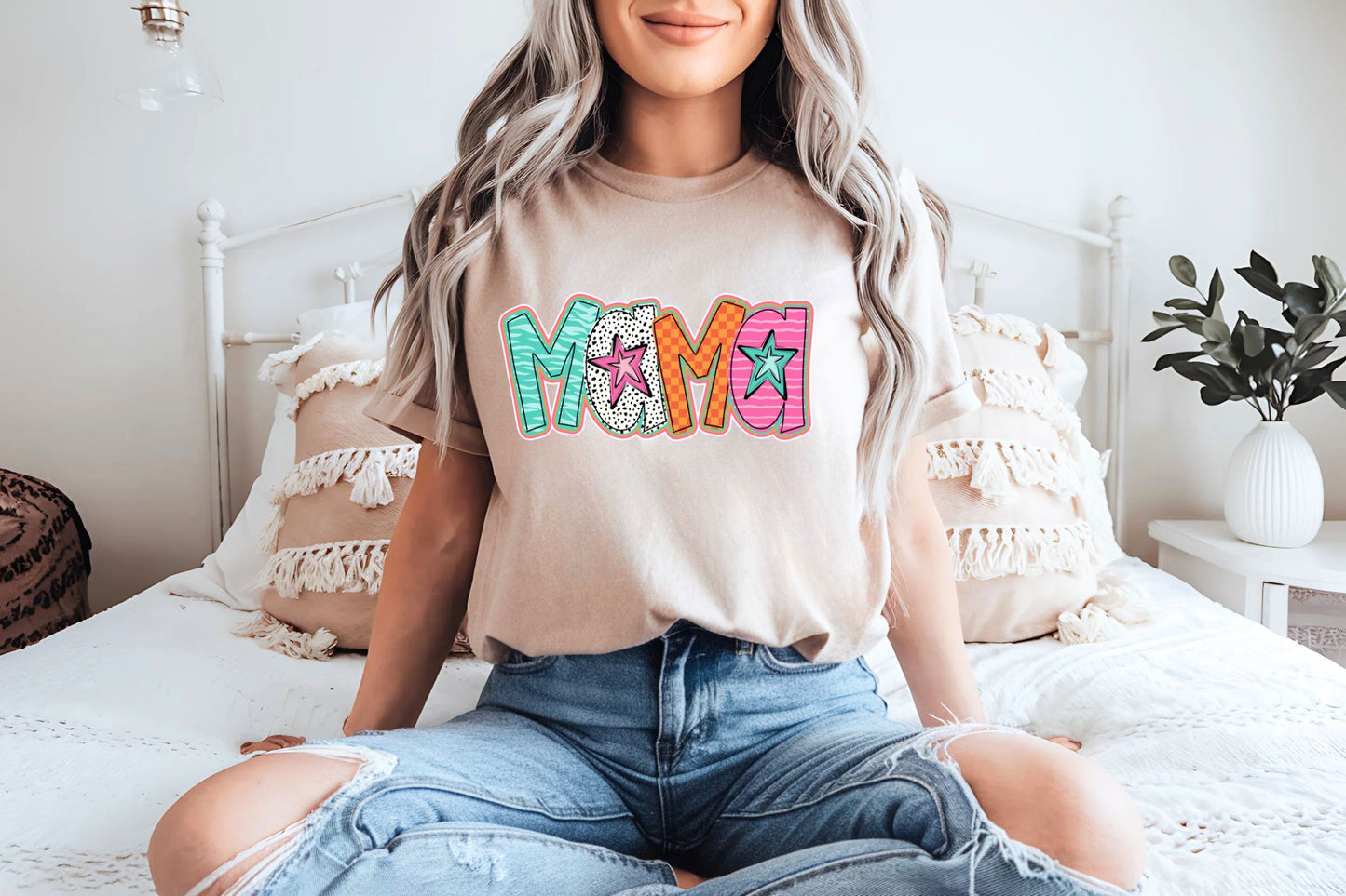 RTS MAMA STARS* GLITTER CLEAR FILM SCREEN PRINT TRANSFER