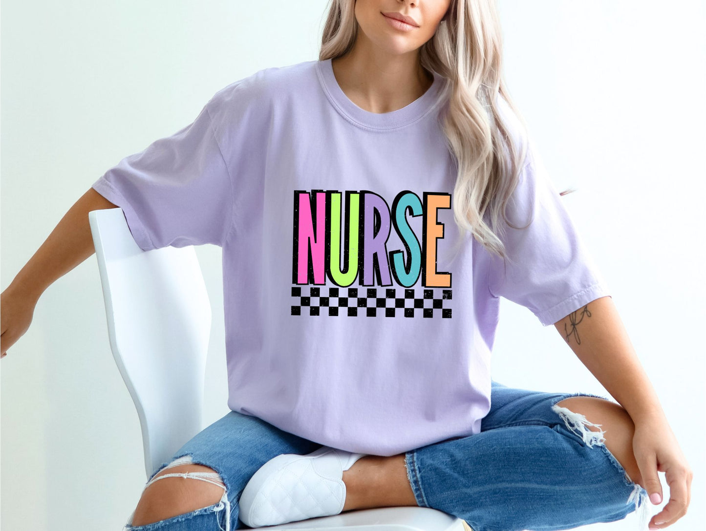 RTS* NURSE* GLITTER CLEAR FILM SCREEN PRINT TRANSFER