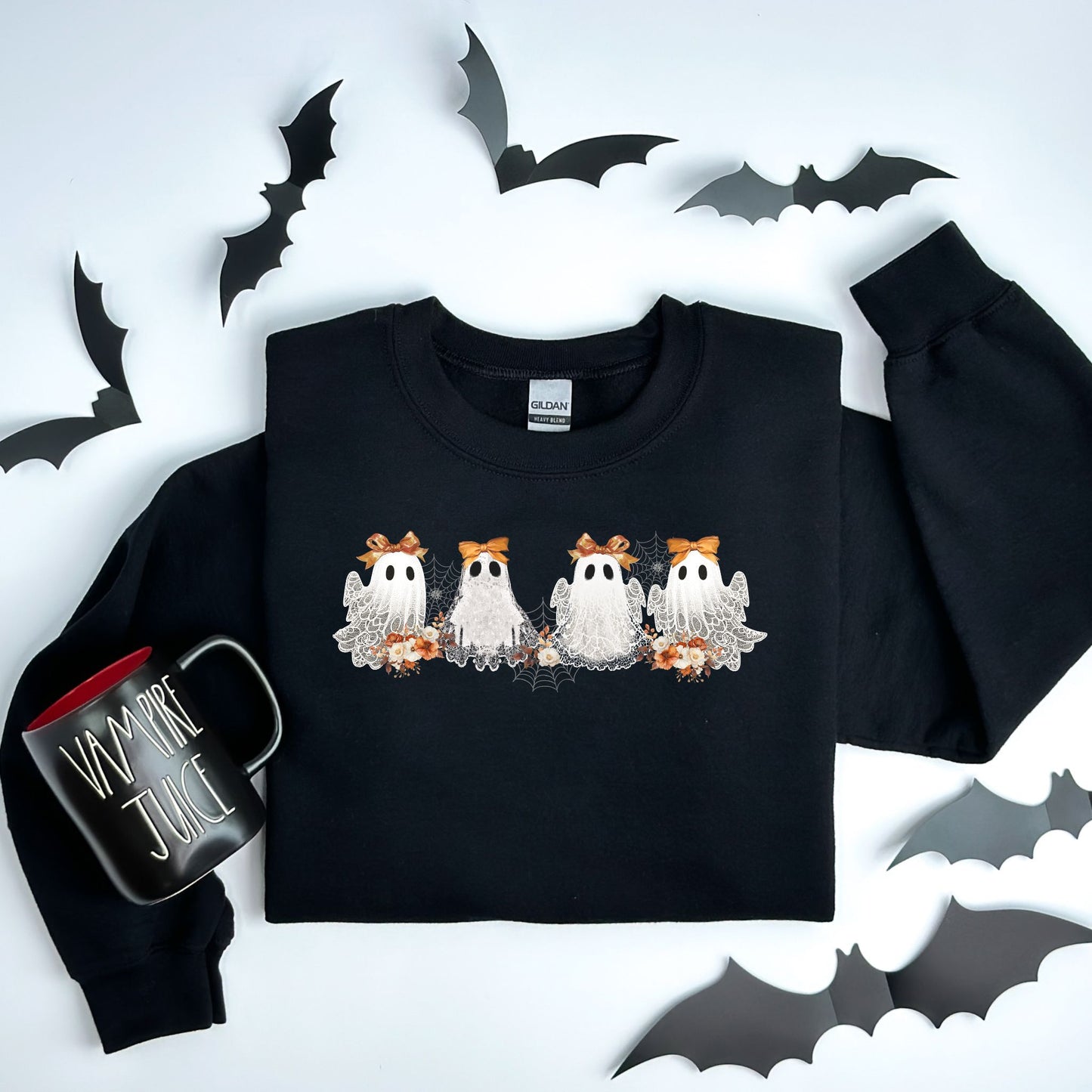 RTS*ANTIQUE GHOSTIE QUAD* GLITTER CLEAR FILM SCREENPRINT TRANSFER