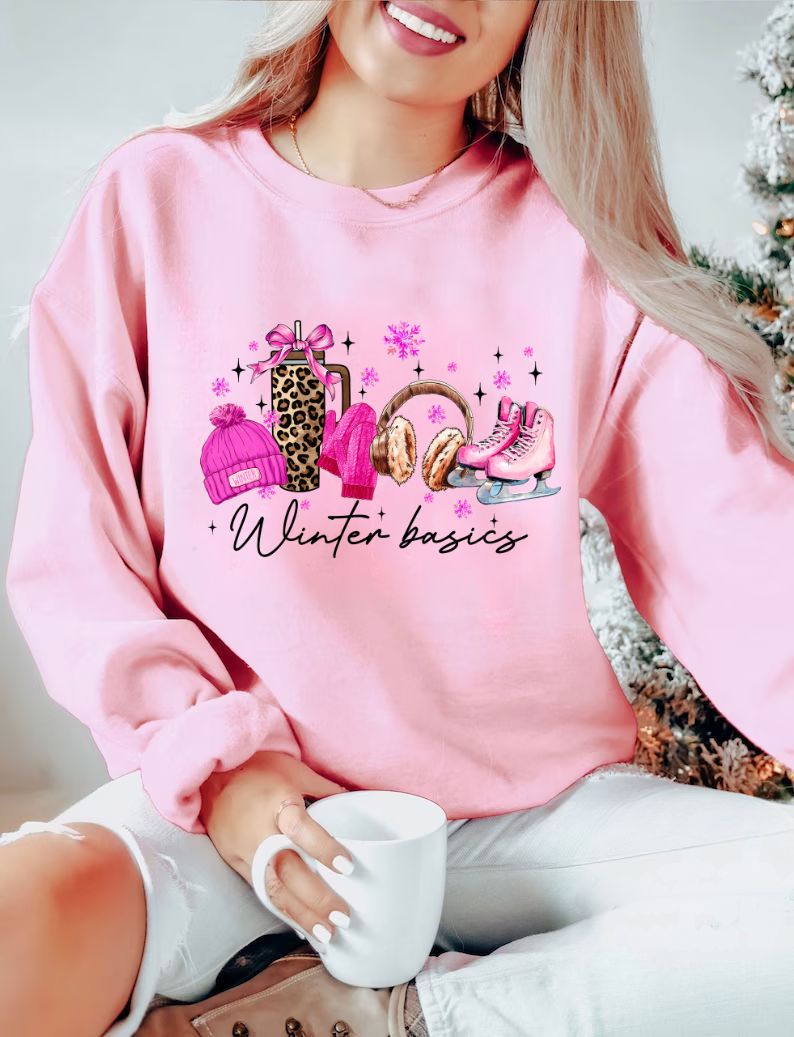 RTS*WINTER BASICS PINK* GLITTER CLEAR FILM SCREENPRINT TRANSFER