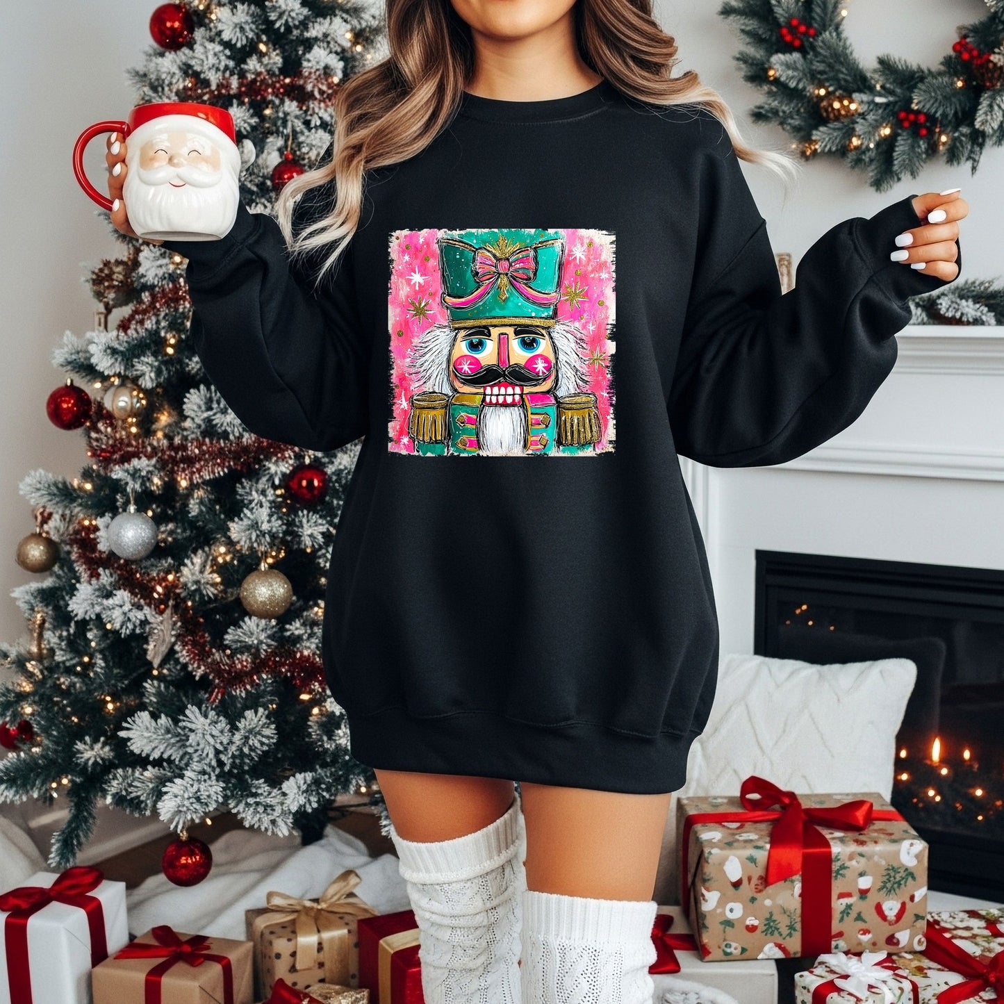 RTS* CHRISTMAS NUTCRACKER CHEER *GLITTER CLEAR FILM SCREEN PRINT TRANSFER