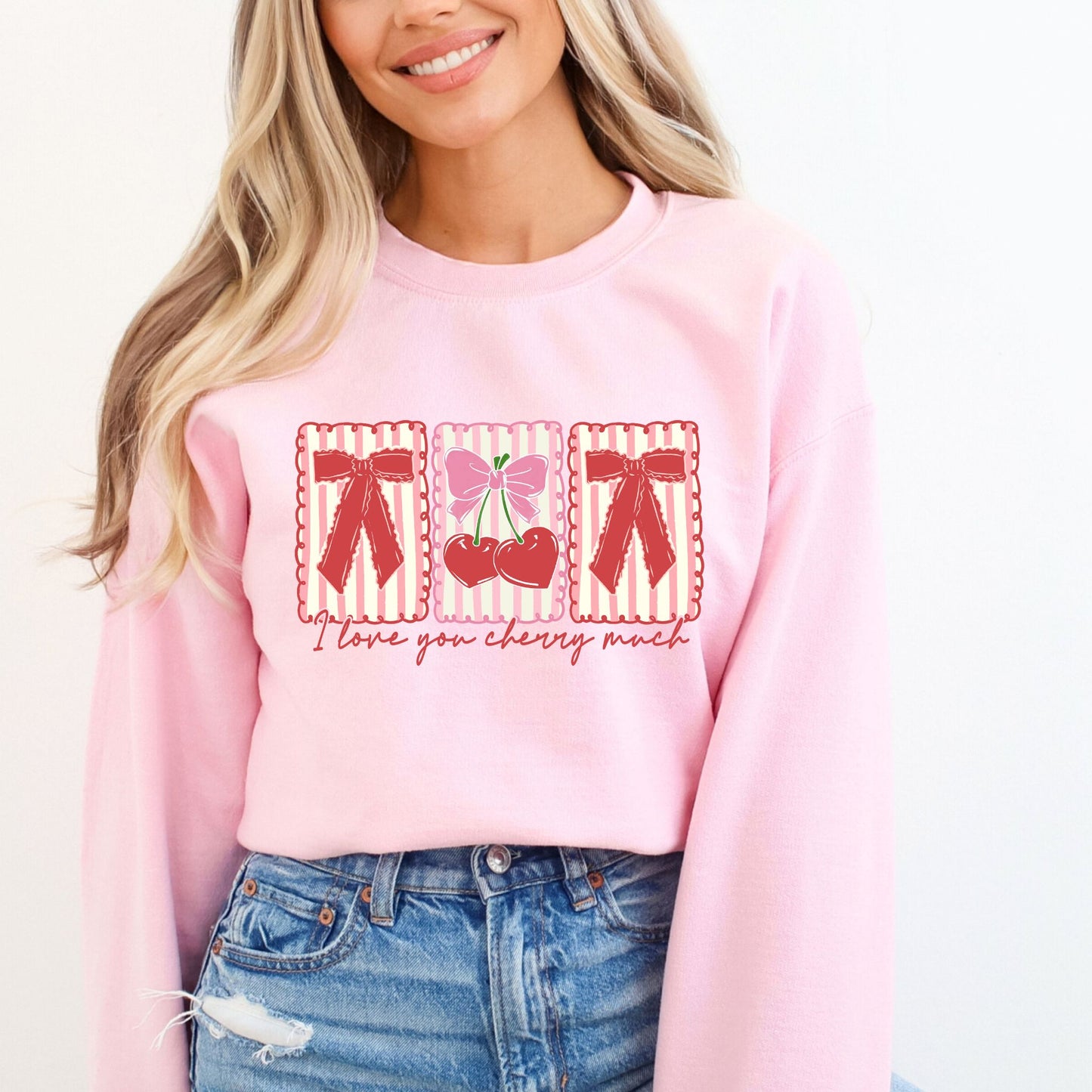 PRE-ORDER**I LOVE YOU CHERRY MUCH** CLEAR FILM SCREEN PRINT TRANSFER WITH GLITTER