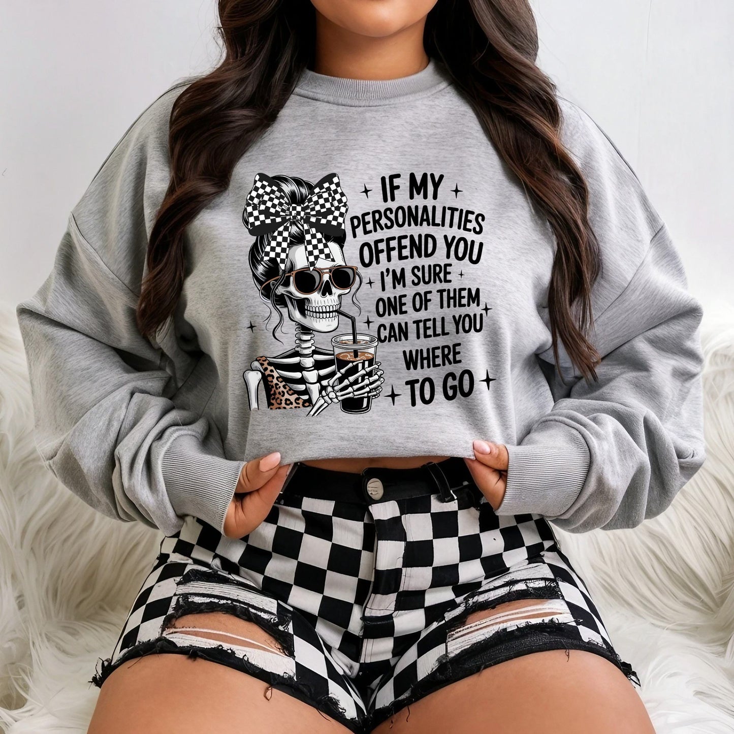 RTS *IF MY PERSONALITIES OFFEND YOU* GLITTER CLEAR FILM SCREEN PRINT TRANSFER*