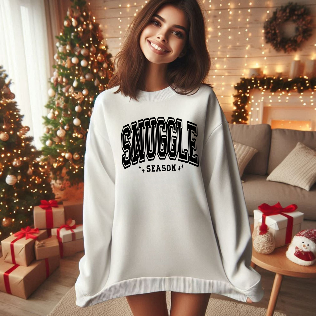 RTS **SNUGGLE WEATHER** SINGLE COLOR SCREENPRINT TRANSFER ( BLACK )