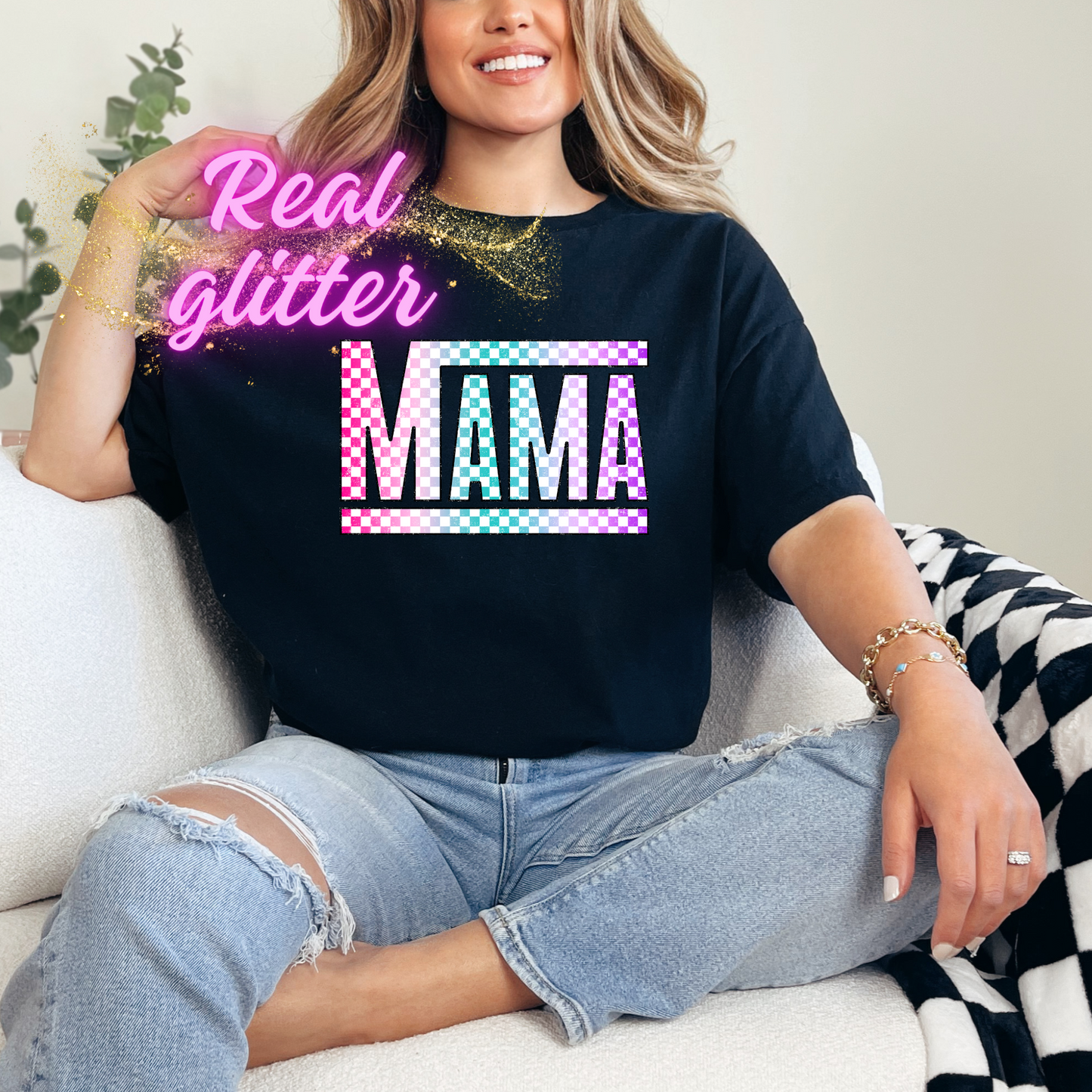 MAMA VANS NON GLITTER GLITTER CLEAR FILM SCREEN PRINT TRANSFER