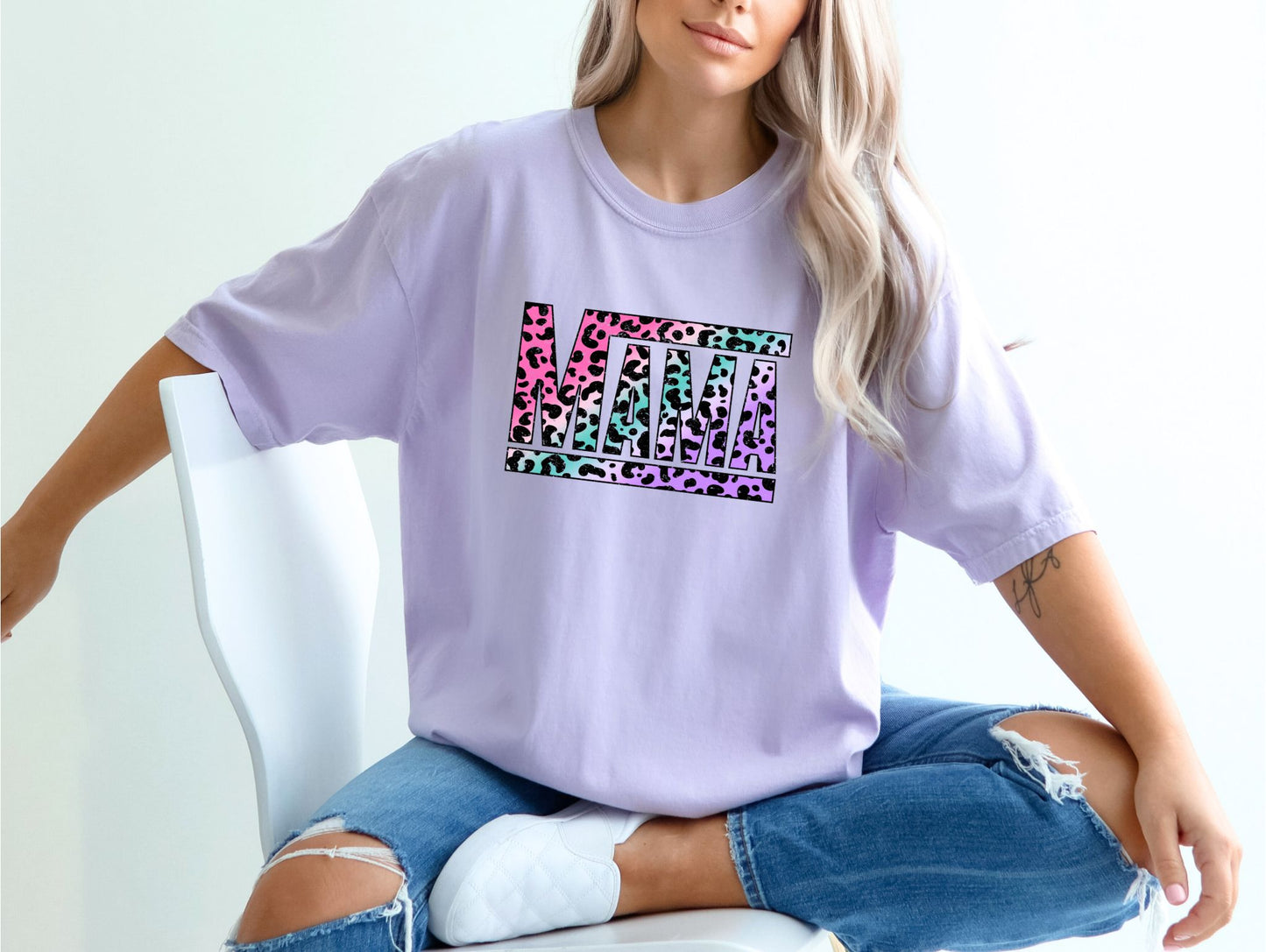 RTS*MAMA LEOPARD VANS GLITTER* CLEAR FILM SCREEN PRINT TRANSFER