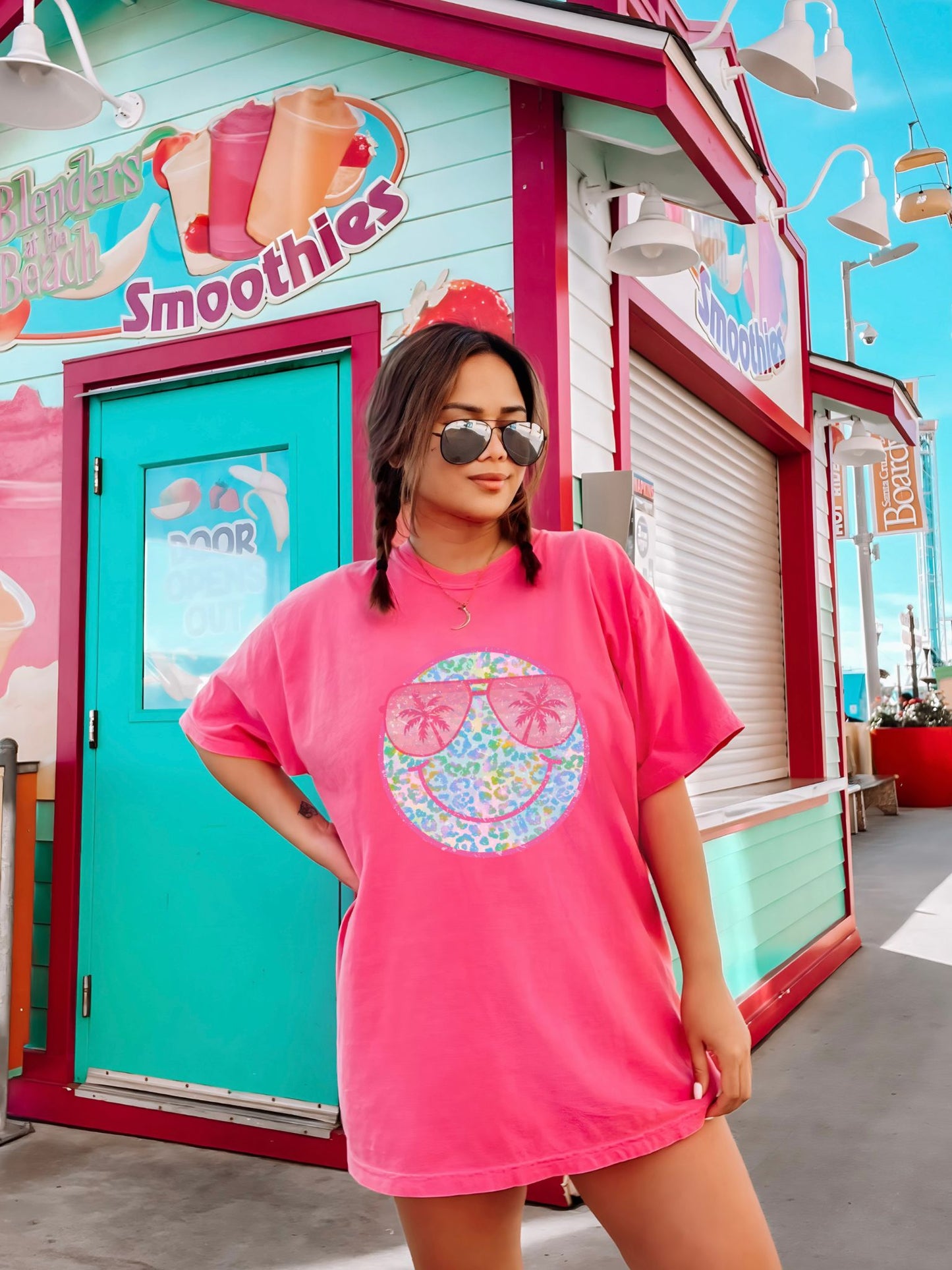 RTS Beach Smiley Glitter Thin Print