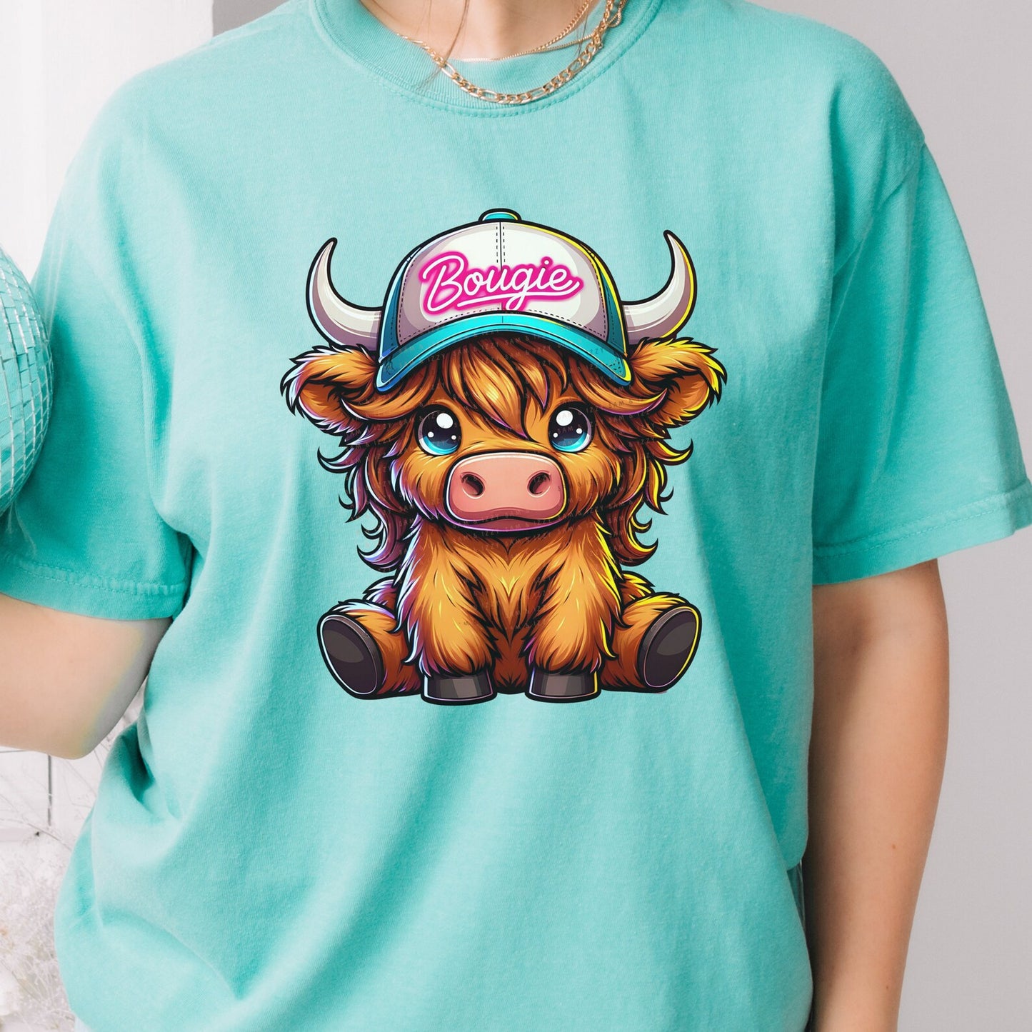 RTS* BOUJIE RED COW * GLITTER CLEAR FILM SCREEN PRINT TRANSFER