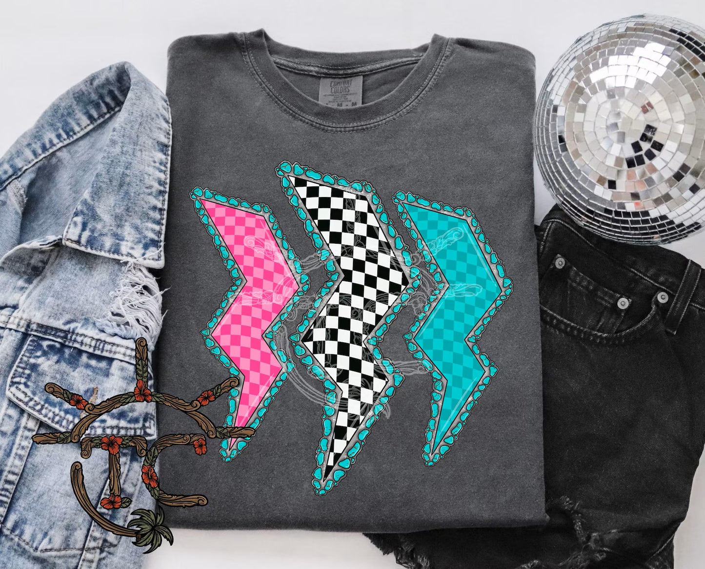 RTS* *WESTERN BOLT** GLITTER CLEAR FILM SCREENPRINT TRANSFER