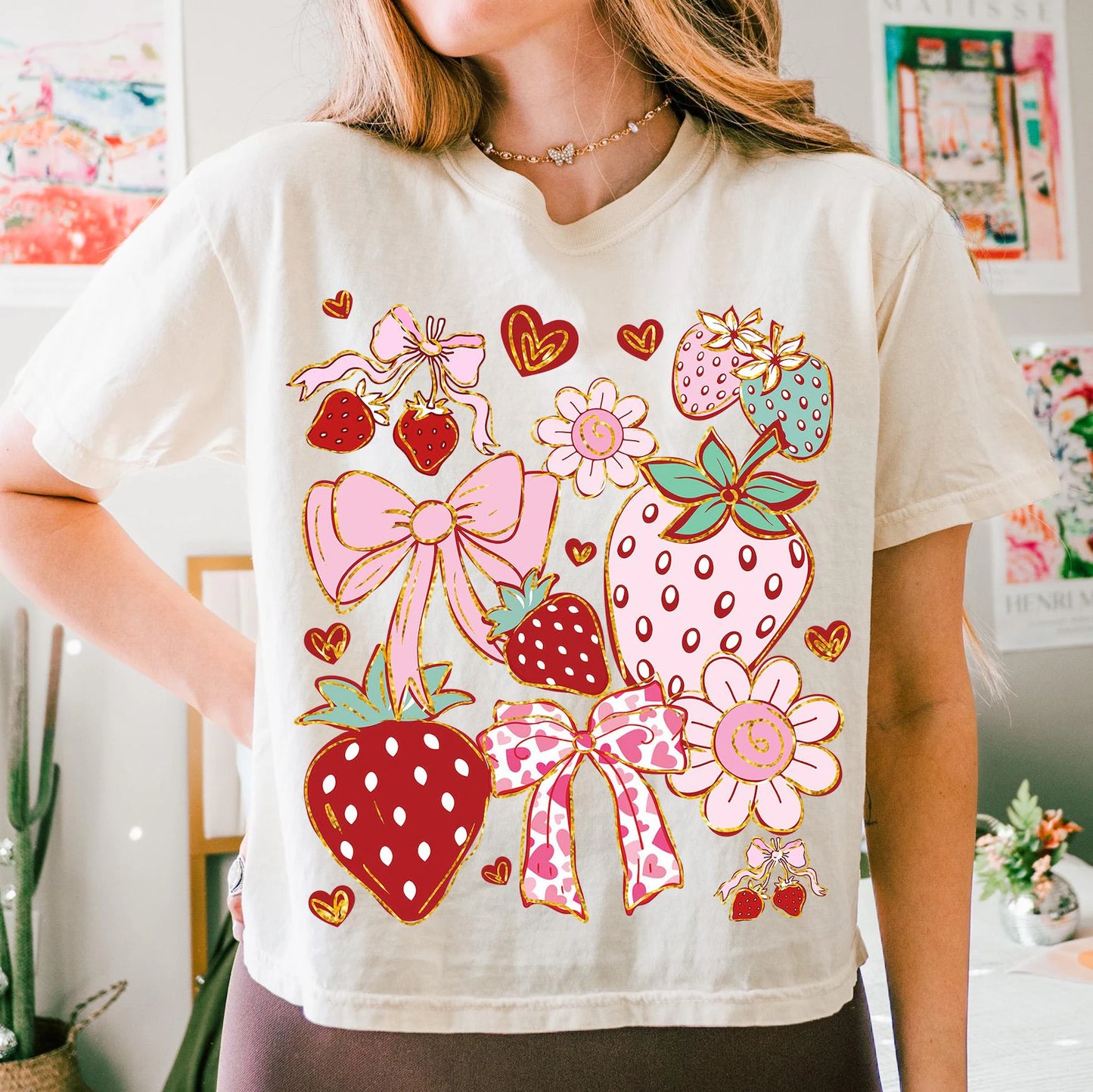 PRE-ORDER*STRAWBERRY BOW BOWS* GLITTER CLEAR FILM SCREEN PRINT TRANSFER