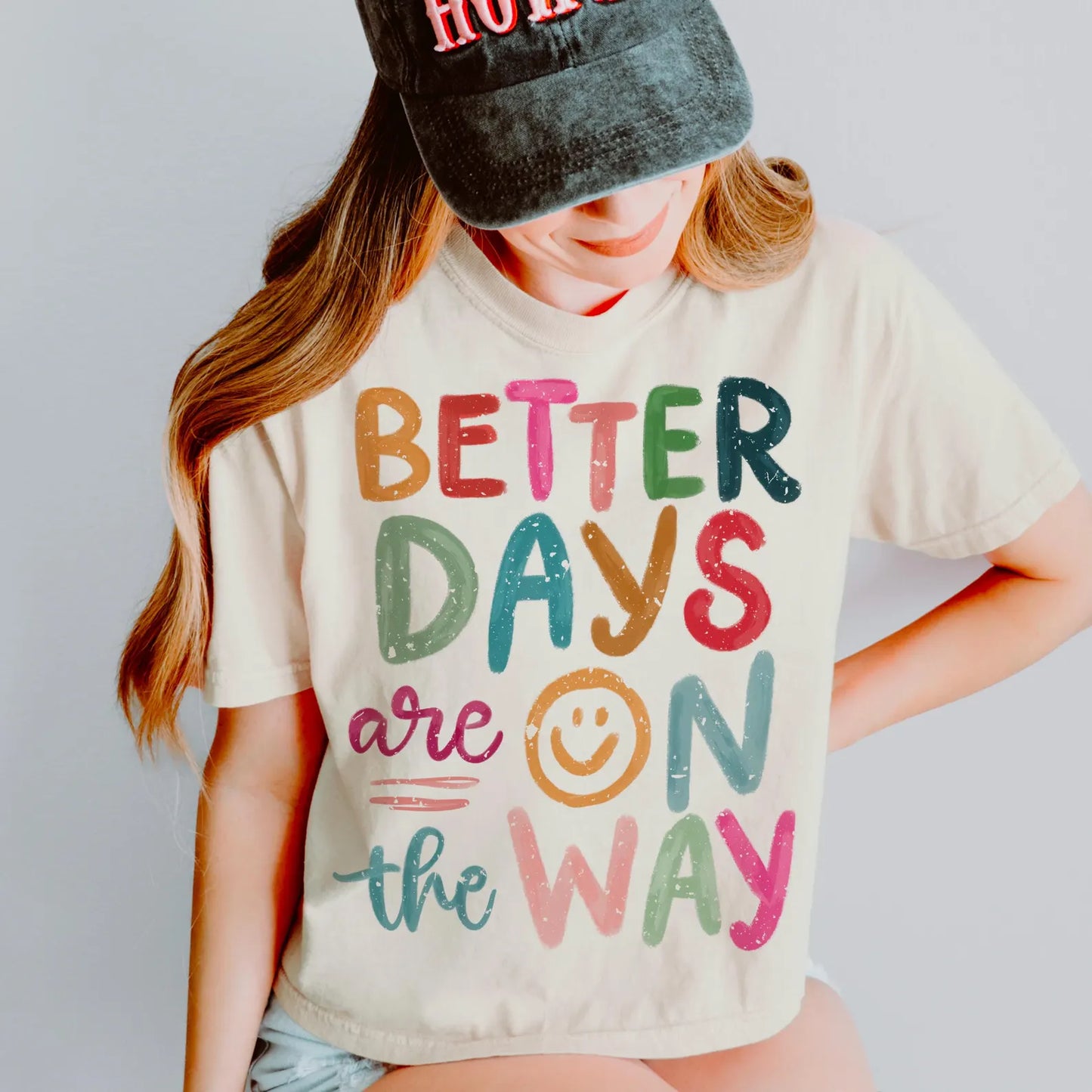 RTS* BETTER DAYS ARE ON THE WAY* GLITTER CLEAR FILM SCREEN PRINT TRANSFER