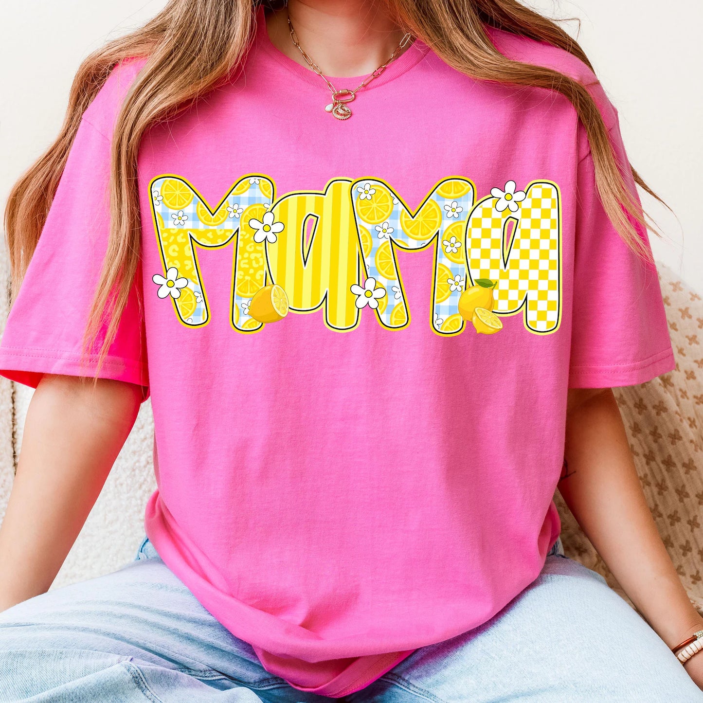 RTS* *LEMON MAMA** GLITTER CLEAR FILM SCREENPRINT TRANSFER