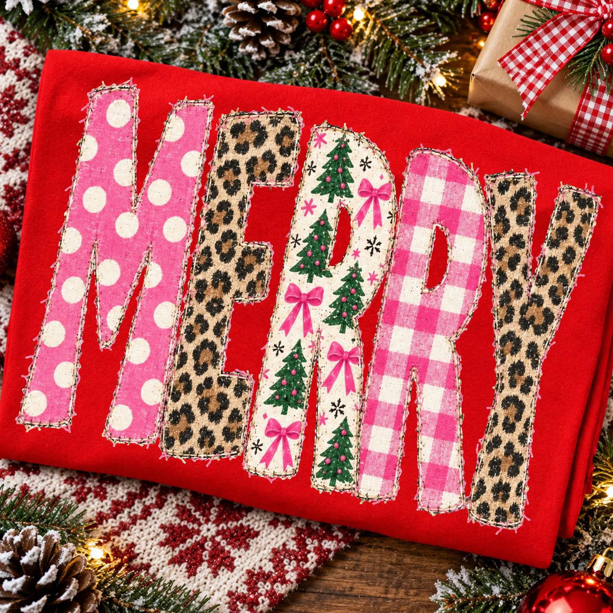 *RETRO PINK MERRY POLKA DOTS * GLITTER CLEAR FILM SCREENPRINT TRANSFER