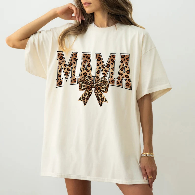 RTS GLITTER CLEAR FILM ** LEOPARD MAMA BOW**