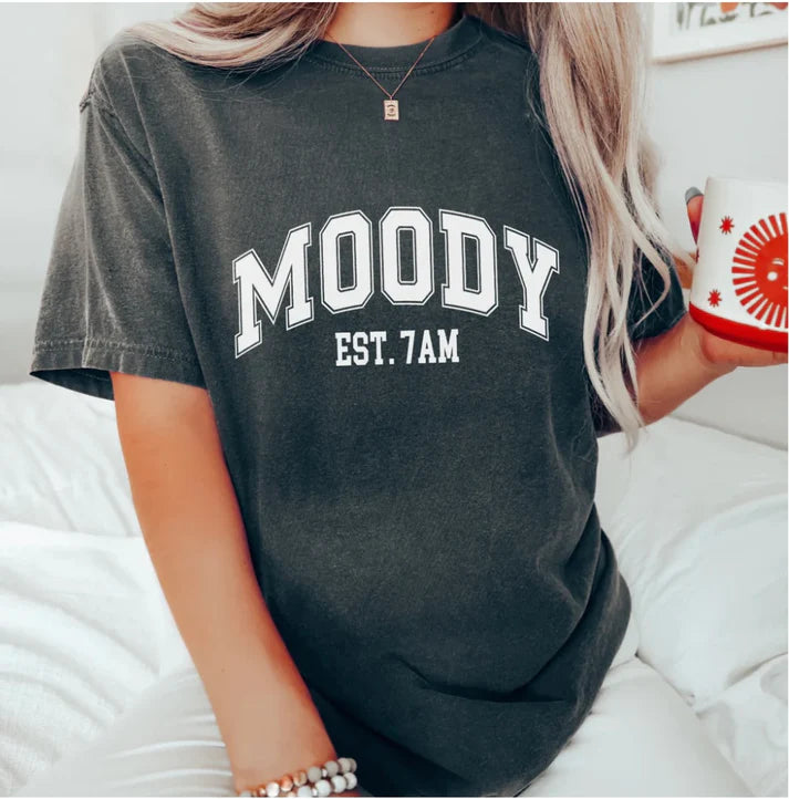 RTS *MOODY * ** SINGLE COLOR SCREENPRINT TRANSFER ( WHITE ) - Nu Kustomz llc