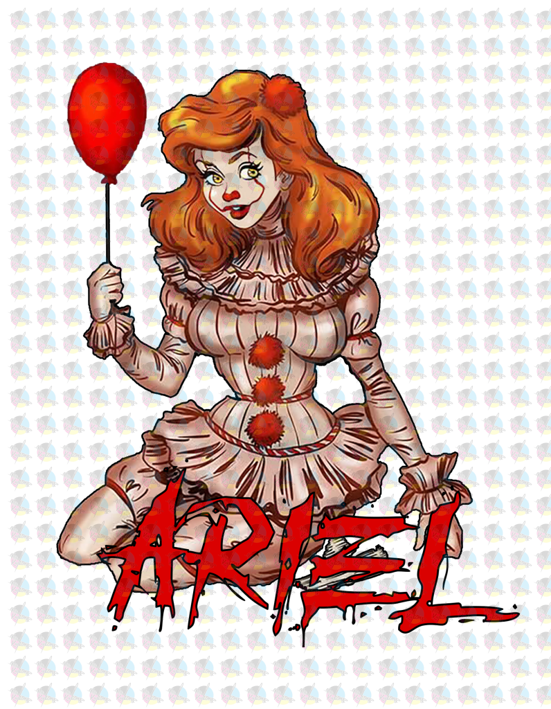 Pre- Order Horror Princess Ari ** Thin Matte Clear Film Transfer