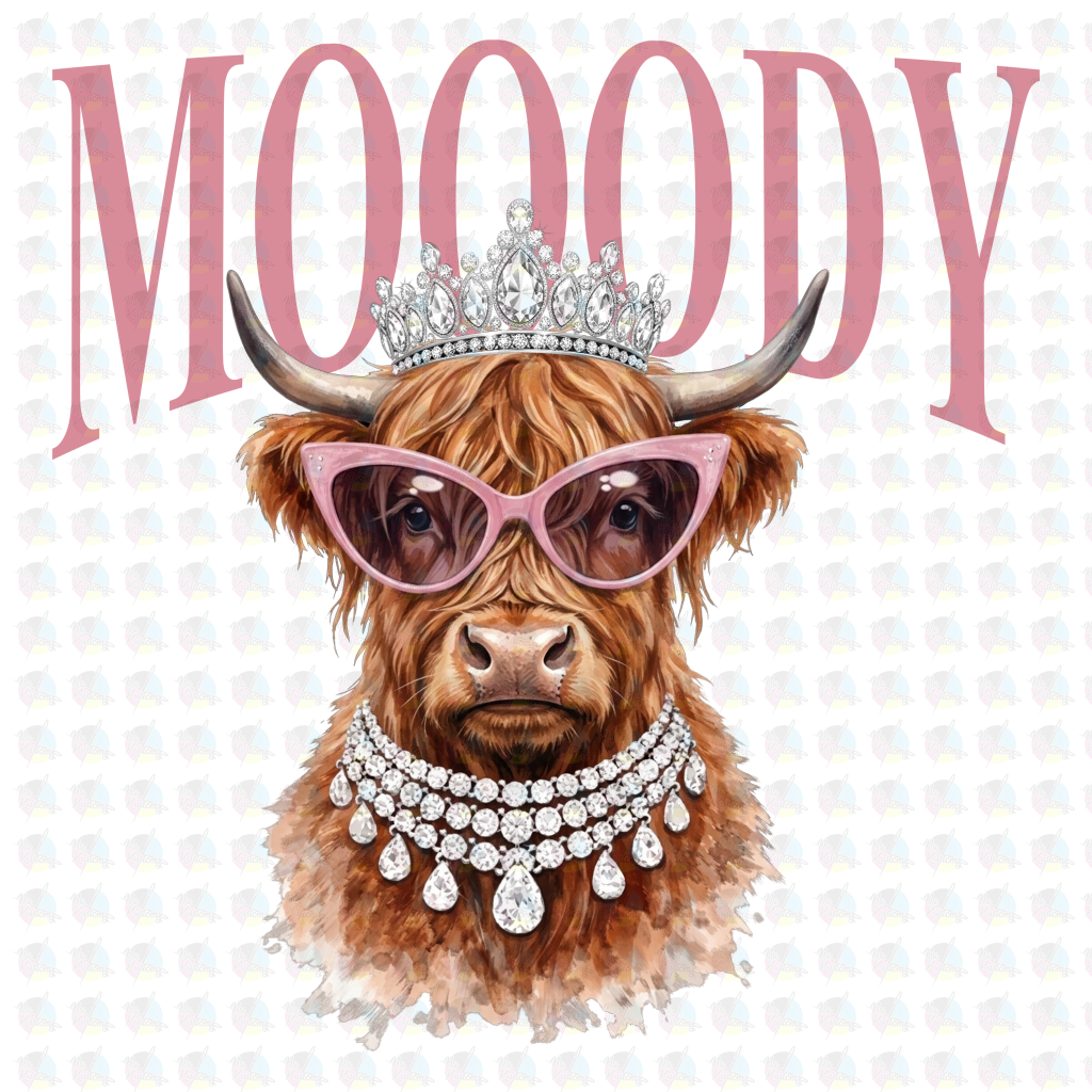 PRE- ORDER**MOODY ** GLITTER CLEAR FILM SCREEN PRINT TRANSFER **