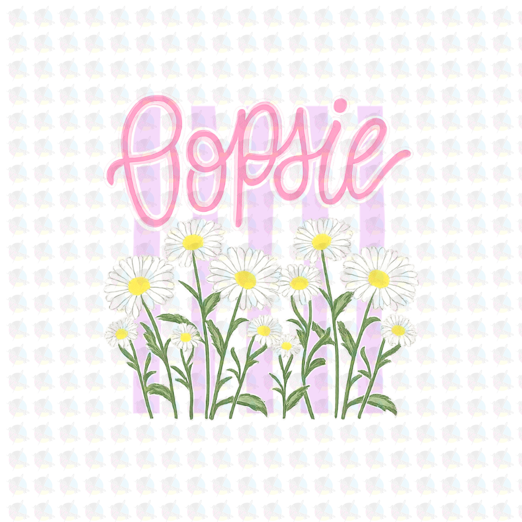 PRE- ORDER**OOPSIE ** GLITTER CLEAR FILM SCREEN PRINT TRANSFER *