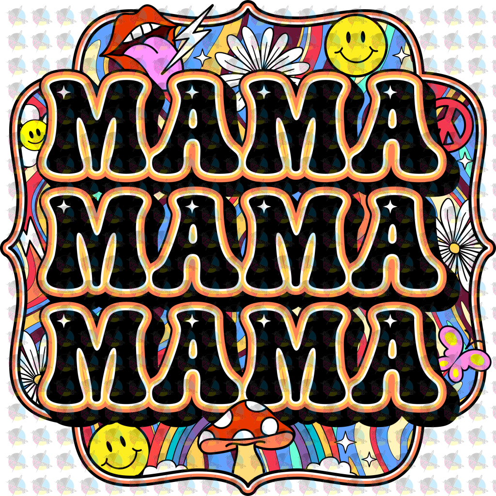 Pre-Order 70S Mama Retro Glitter Dream Transfer Screen Print