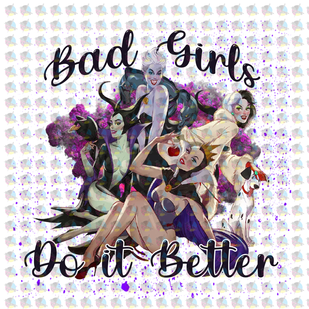 Pre-Order Bad Girls Do It Better Glitter Dream Transfers Screen Print Transfer