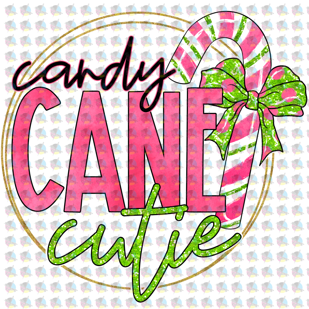 Pre-Order Candy Cane Cutie Pink Glitter Dream Transfer