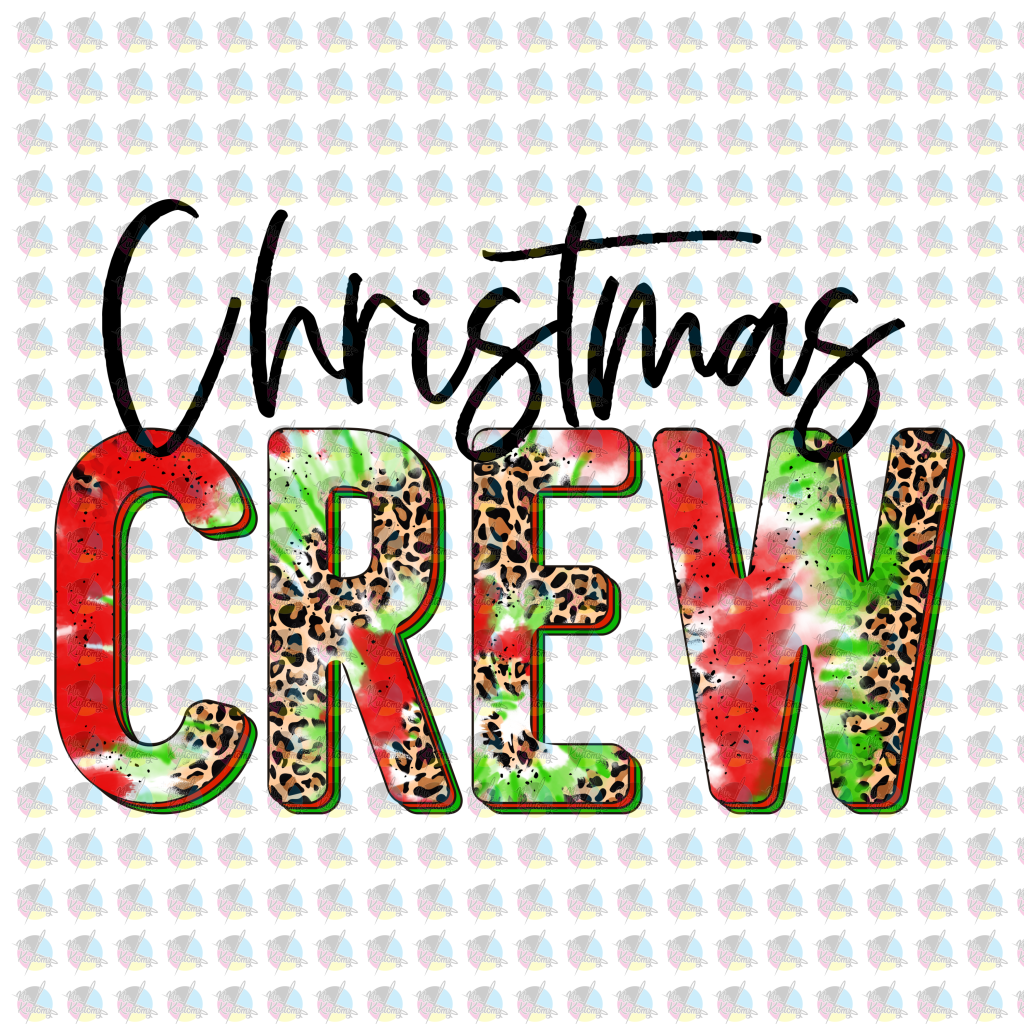Pre-Order Christmas Crew Leopard Tie Dye Non-Glitter Dream Transfer