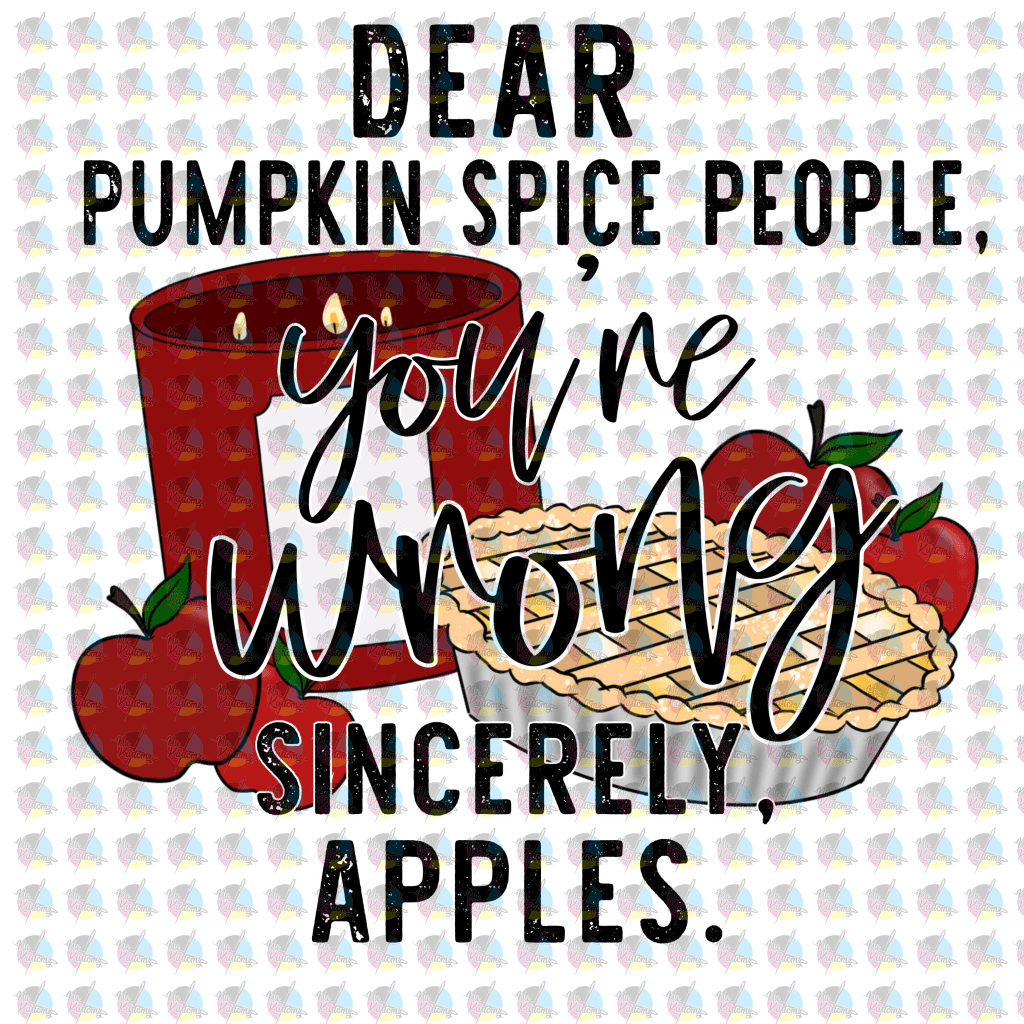 Pre-Order Dear Pumpkin Spice People Non-Glitter Dream Transfer