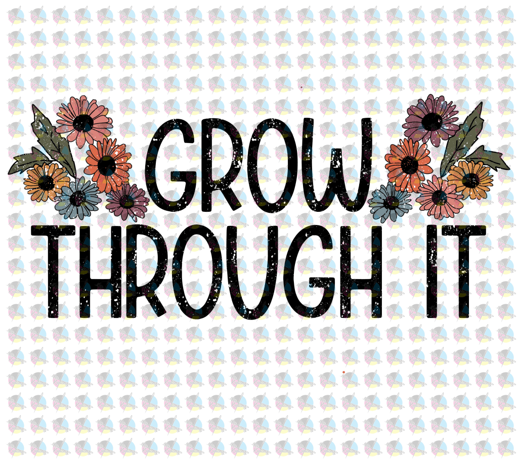 Pre-Order Distressed Grow Through With Pocket Glitter Dream Transfer Screen Print