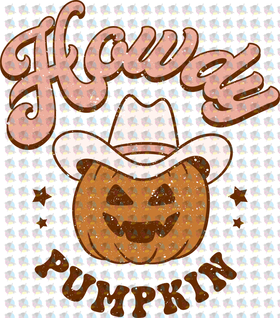 Pre-Order Distressed Howdy Pumpkin Glitter Dream Transfer
