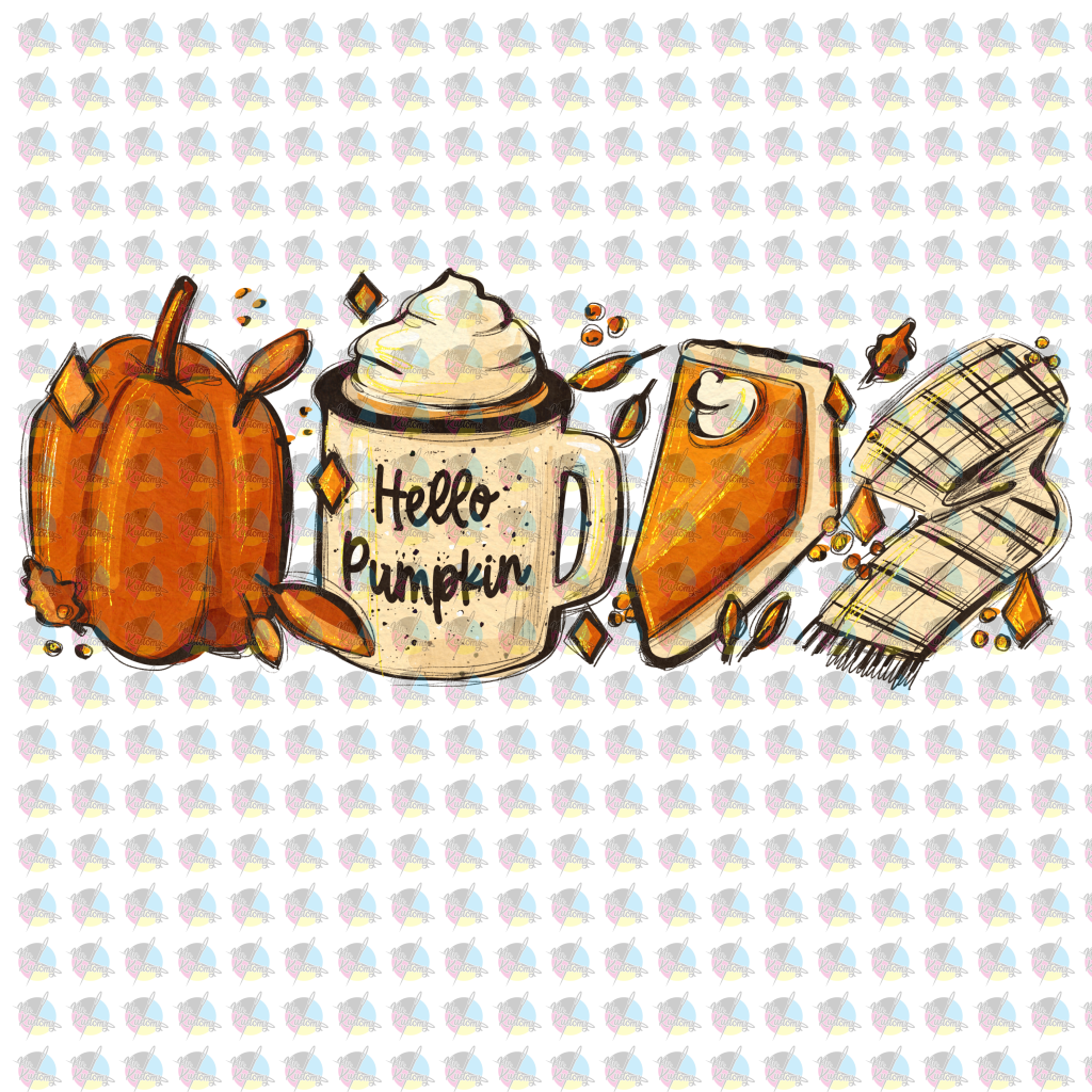 Pre-Order Fall Favorites Hello Pumpkin Latte Glitter Dream Transfer