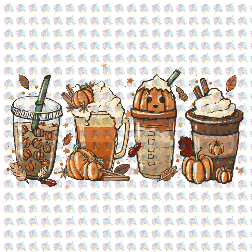 RTS Fall Latte Glitter Dream Transfer NON-Glitter Dream Transfer Adult Size - Nu Kustomz llc