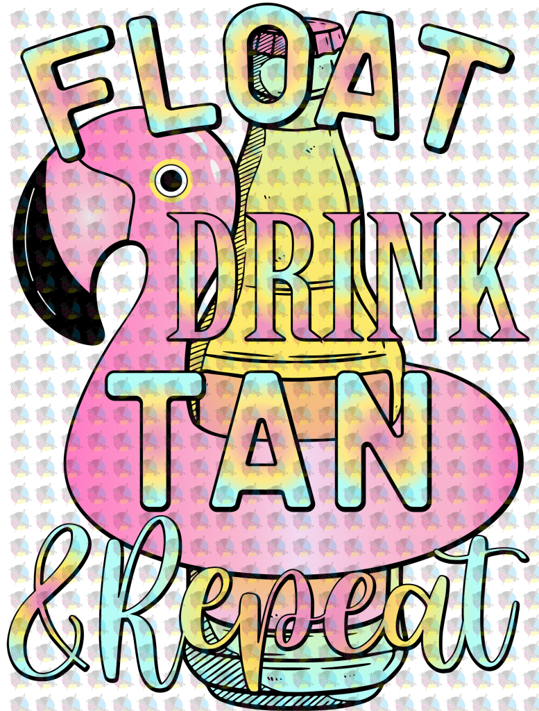 Pre-Order Float Tan Drink Beer Bottle Glitter Dream Transfer Screen Print