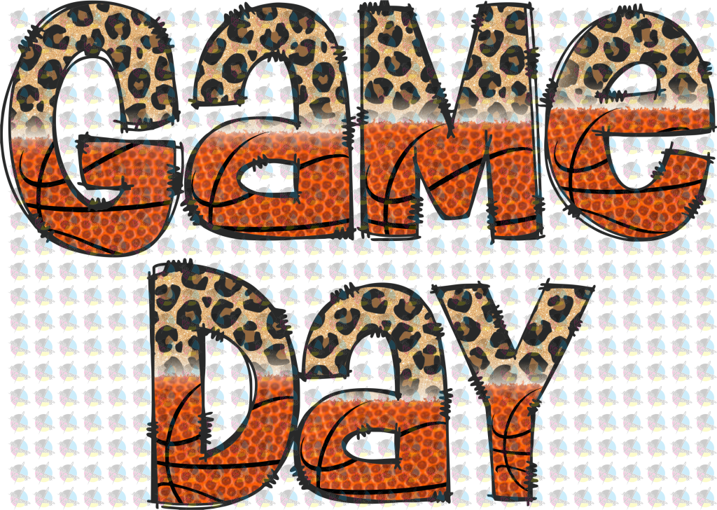 Pre-Order Game Day Basketball Glitter Dream Transfer Screen Print
