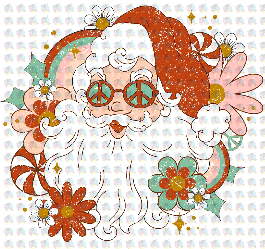 Pre-Order Hippie Santa Non-Glitter Dream Transfers