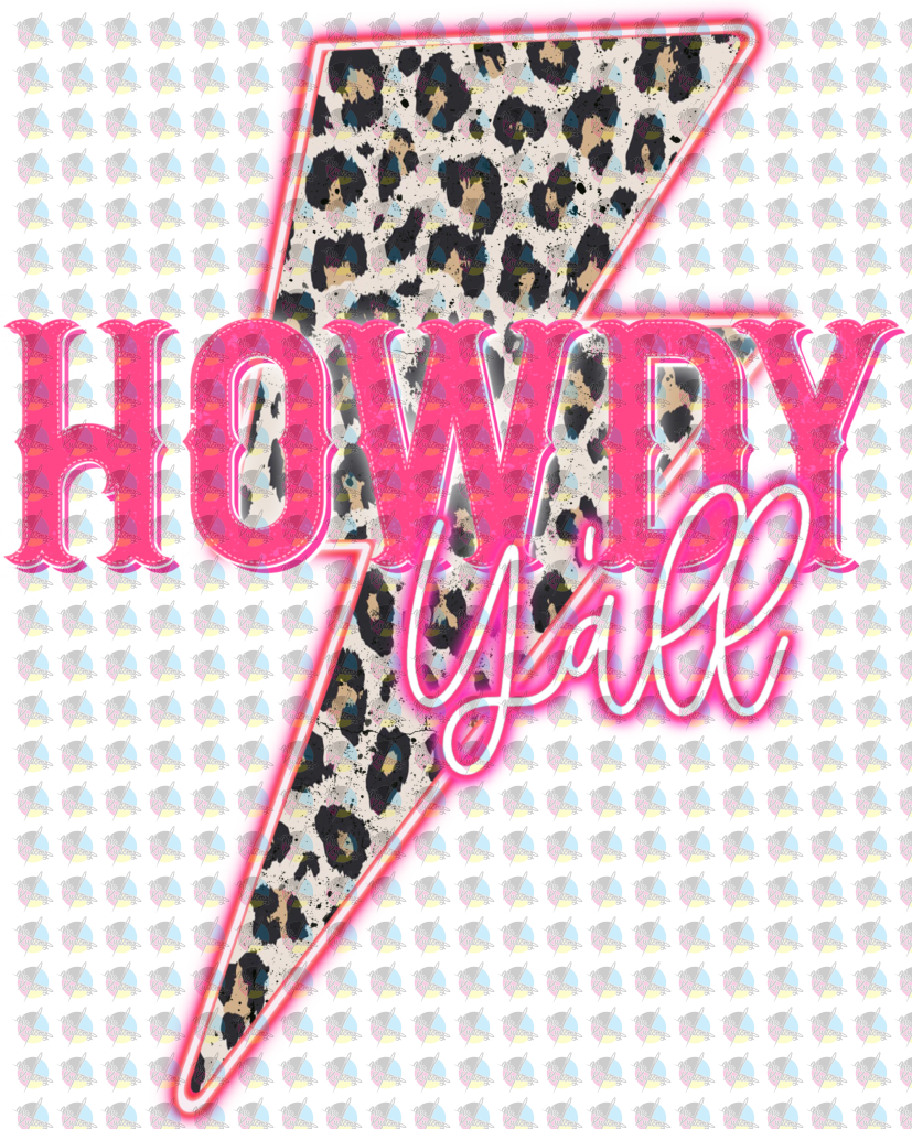 Pre-Order Howdy Yall Leopard Print Glitter Dream Transfer Screen