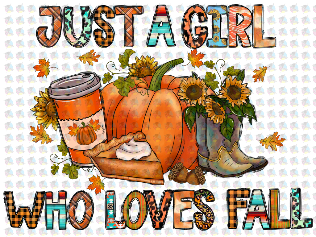 Pre-Order Just A Girl Who Loves Fall Non-Glitter Dream Transfers