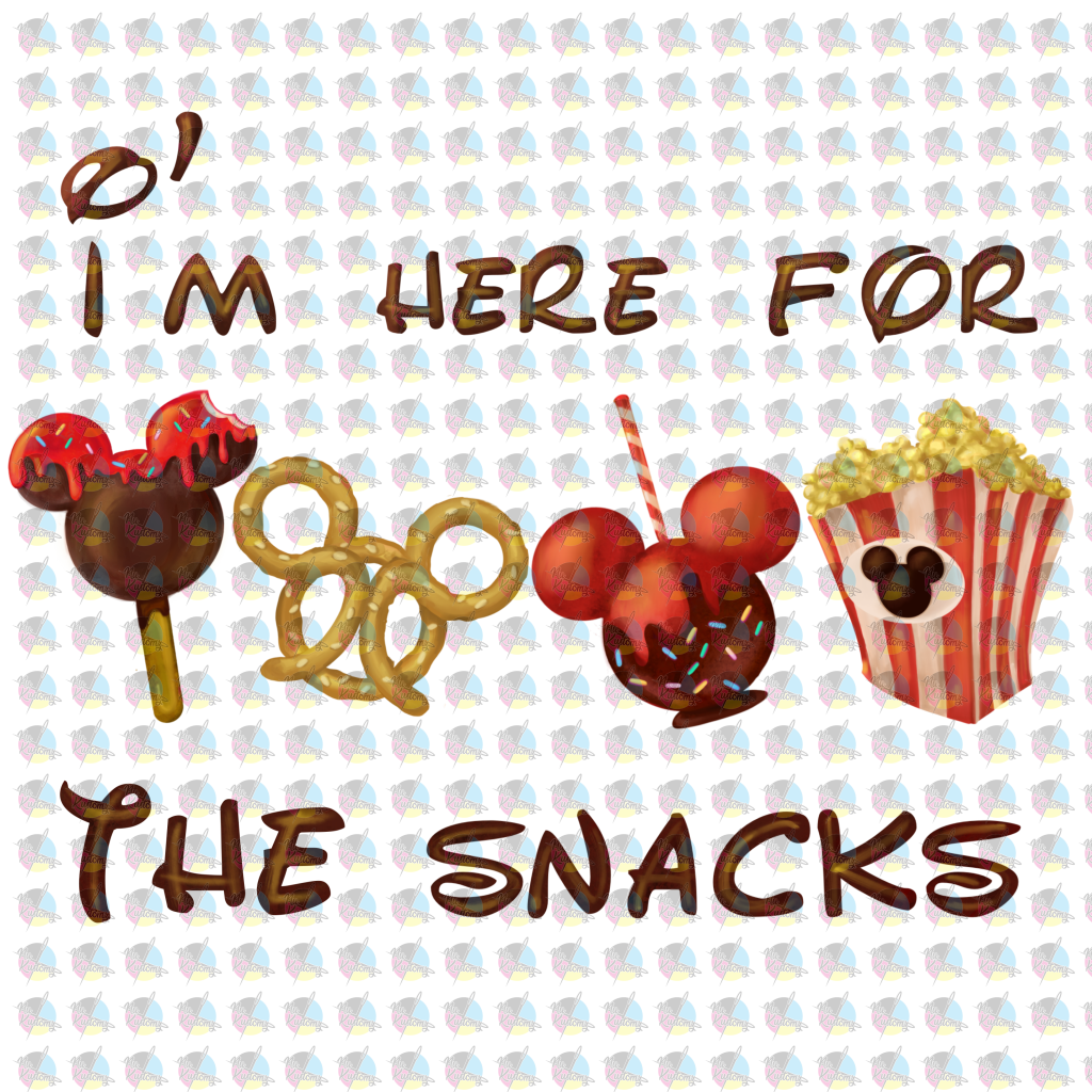 Pre-Order Kids Im Just Here For The Snacks Boy Mouse Glitter Dream Transfer Screen Print