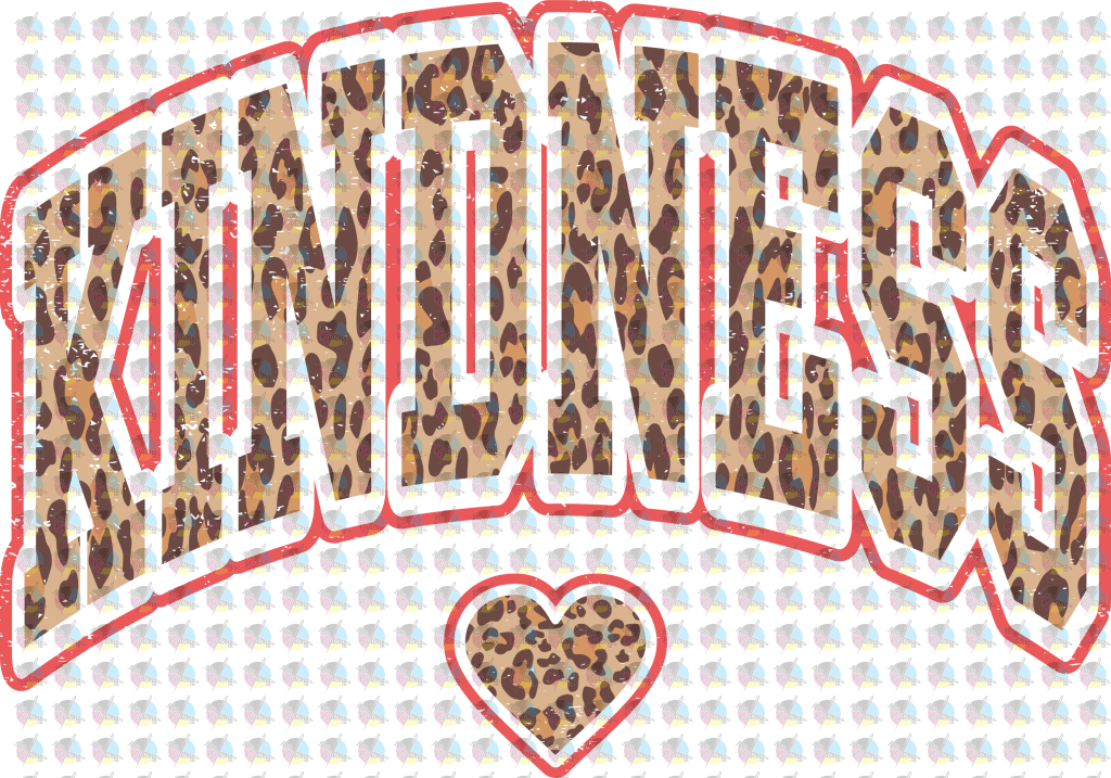 Pre-Order Leopard Print Kindness Glitter Dream Transfer Screen