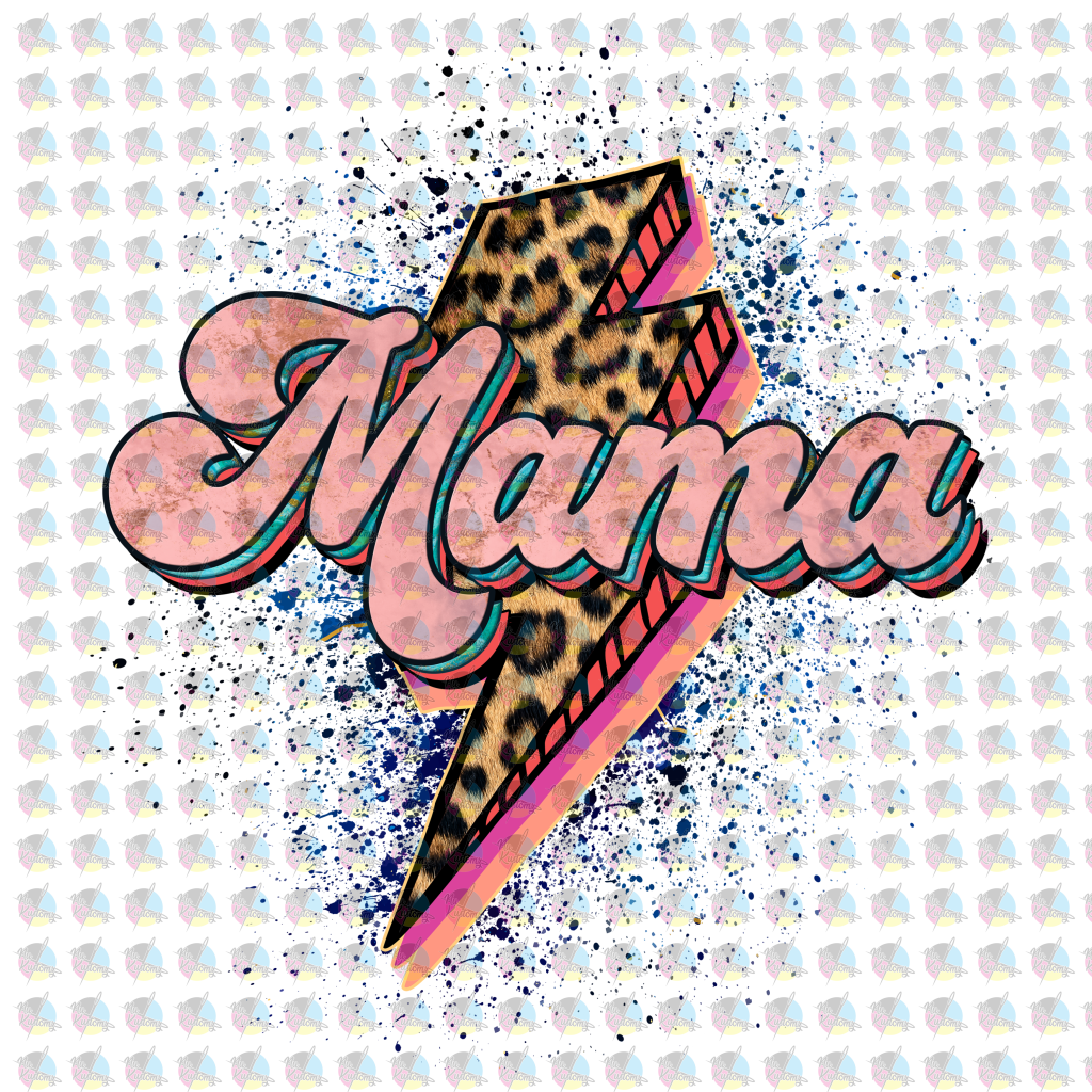 Pre-Order Mama Bolt Leopard Glitter Dream Transfer Screen Print