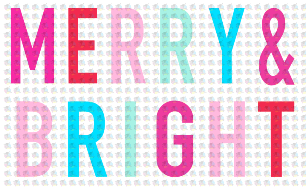 Pre-Order Merry And Bright Non-Glitter Dream Transfers