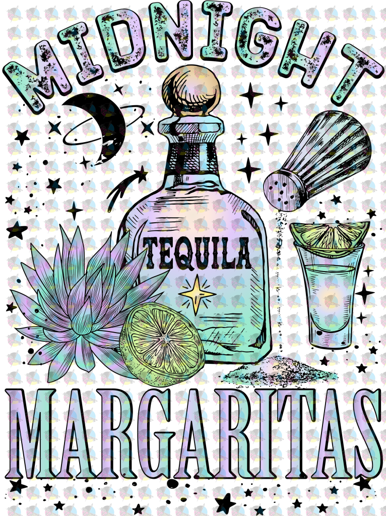 Pre-Order Midnight Margaritas Glitter Dream Transfer Screen Print