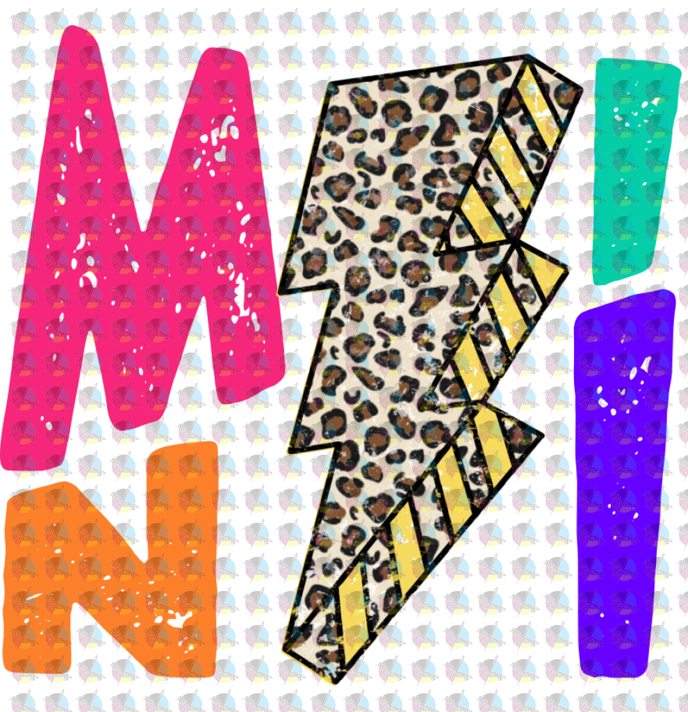 Pre-Order Mini Stack Bolt Glitter Dream Transfer Screen Print